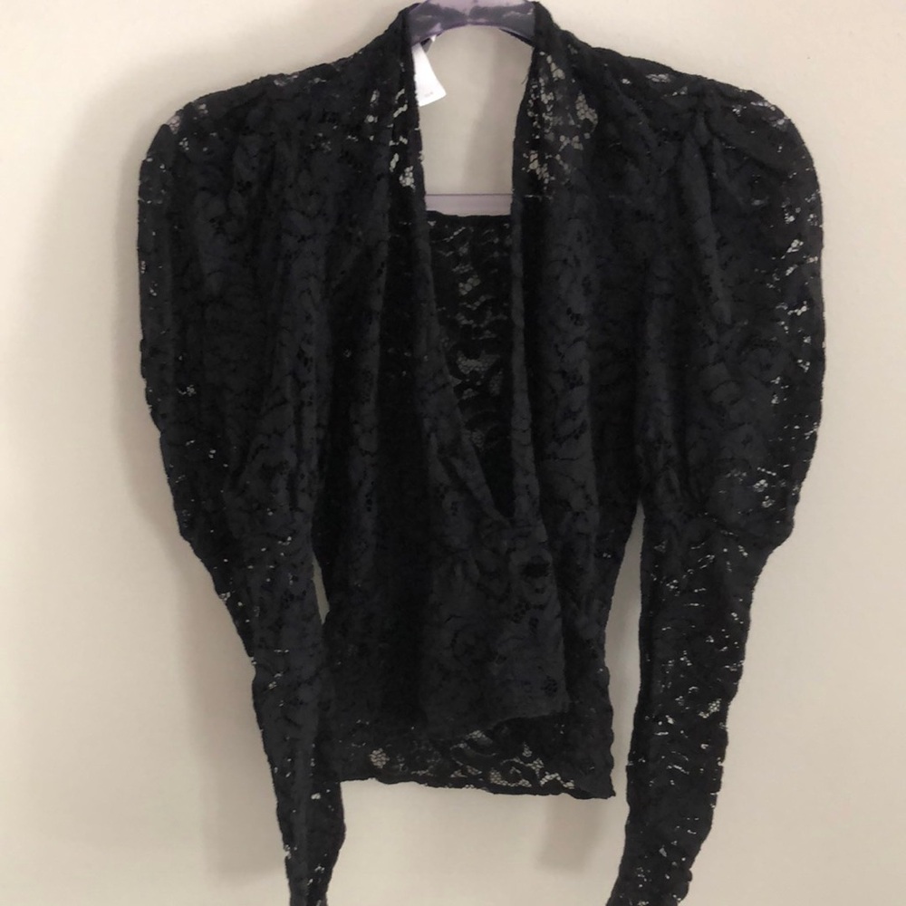 H&M Black Lace Blouse